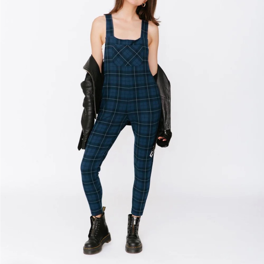 Smash + Tess The Romperall in‎ Blue Tartan | Size xs